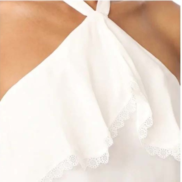 ALICE + OLIVIA "Monet" Ruffled Silk Halter Top NWT - Picture 2 of 16